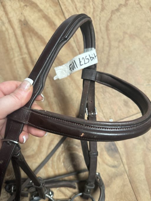 FULL brown bridle with crank noseband complete with 5.5” bit - Image 2